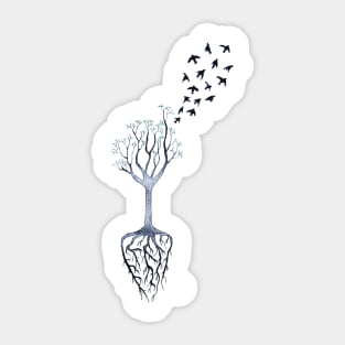 Tree with roots Sticker